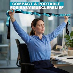 86-Inch Yoga Stretching Strap with 10 Loops for Enhanced Flexibility