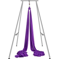 Aerial Yoga Frame & Hammock: 9.67ft Steel Stand, 13.1yd Silk, 551lb Capacity