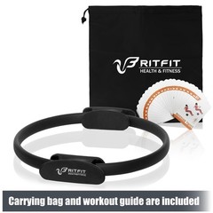 RitFit Pilates Ring 14″ Fitness Circle | Tone Thighs & Core, Bonus Guide