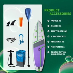 2024 new inflatable paddle board sup surfboard comes with all accessories stand
