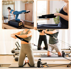 Durable Pilates Double Loop D-Ring Straps – Padded Handles for Reformer, Yoga…