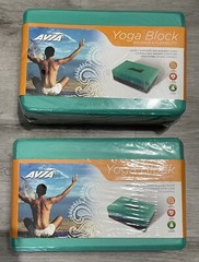 Avia Yoga Block Balance & Flexibility Black/Green 9X 6X 3″ New X2