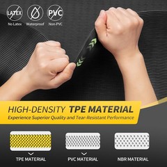 Yoga Mat for Women Men Kids, 1/3 & 1/4 & 2/5 Inch Extra Thick Yoga Mat Non Sl…