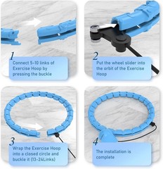 JKSHMYT Weighted Fitness Hula Hoop 24 Detachable Links