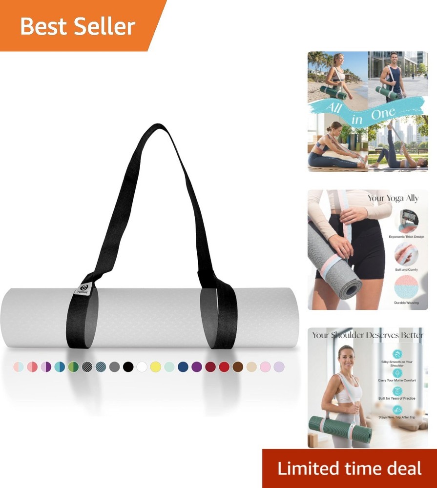 Extra Thick Yoga Strap – Eco-Friendly Cotton Blend for Safety & Comfort