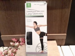 Gaiam Yoga Compression Thigh High Leg Sleeves Pilates, Training