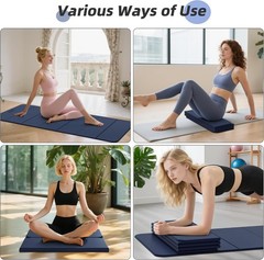 Foldable Yoga Mat,74″Lx32″Wx1/3″Thick,Folding Exercise Mat,Non-slip Wide Pila…