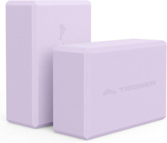 Yoga Blocks 2 Pack, Soft Non-Slip Foam Blocks with Beveled Edges for Alignment a