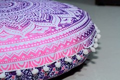 ICC Floor Pillows & Cushions Decorative Hippie Mandala Pouf Pillow Seating
