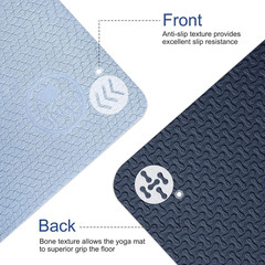 IUGA Yoga Mat Thick Non Slip Anti-Tear Pilates Mat Eco Friendly Hot Yoga Mats fo