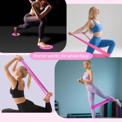 Pilates Equipment Kit for Home Workout,Pilates Ring and Ball pink
