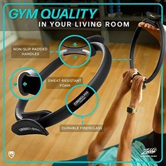 Pilates Ring – 12″ Magic Circle W/Dual Grip, Foam Pads for Inner Thigh Workout,