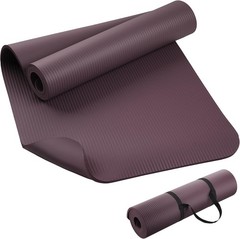 KEEP 10mm Extra Thick NBR Yoga Mat, 72×24 Inch, Non-Slip for Yoga & Pilates