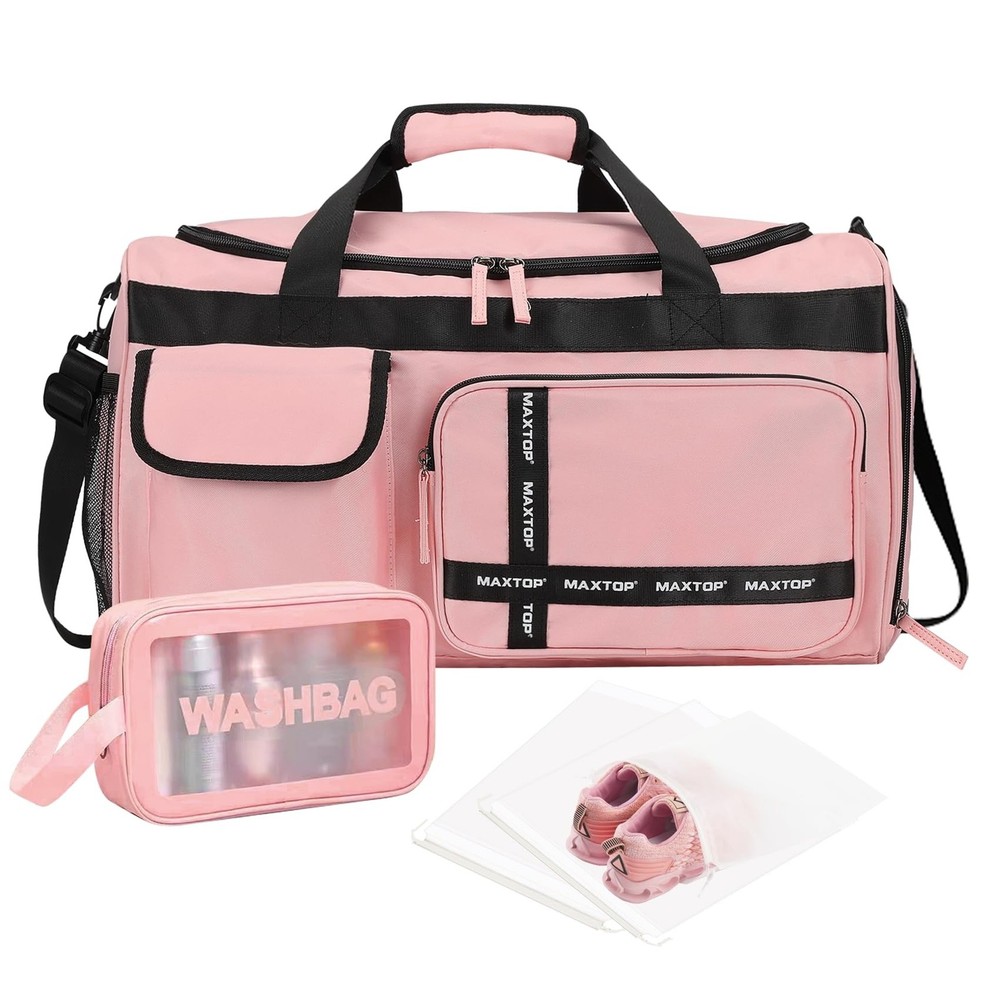 MAXTOP Gym Bag for Women Men Travel Duffle Bag Large Capacity Carry On Weeken…