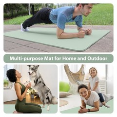 Yoga Mat Thick XXL 200×100cm TPE 10mm Thick Sports Mat Non Slip Comfortable for …