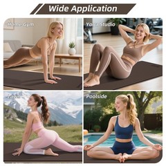 Extra Thick Yoga Mat, 72″Lx32″Wx0.4″Th (10mm), Wide Non-slip Exercise Mats wi…