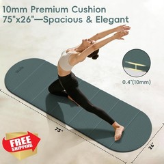 WEILA Foldable Yoga Mat TPE 10mm Dark Green/Black