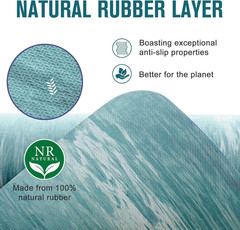Extra Thick Yoga Mat, 2/5 Inch (10MM), Natural Rubber and TPE Non Slip Yoga Mats