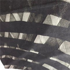 Lululemon Yoga Towel, Large, Black White Abstract Lines Brush Stream Silver