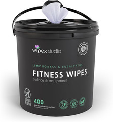 Yoga Mat Cleaner Wipes, EWG Verified, 400 Ct Plant-Based Lemongrass, Eucalyptus