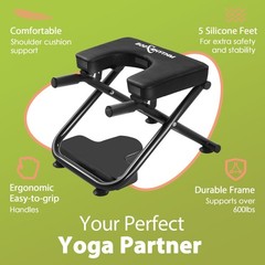 Yoga Headstand Bench Inversion Chair Neck Stress Relief Posture Strength 600lb