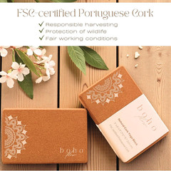 Cork Yoga Block Set – 2 Pack with Strap & Canvas Bag | Luxury Portuguese Yoga Bl