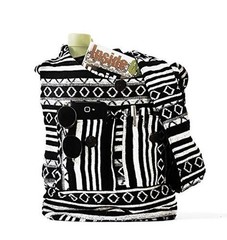 Tribe Azure Aztec Black White Woven Handmade Crossbody Hobo Women Shoulder Bag
