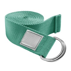 7-1/2′ Woven Cotton Blend Yoga Strap – Stretching Exercise Prop Belt – Teal