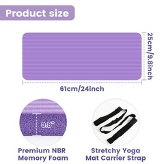 HASSLICKIT Yoga Knee Pad Cushion, 24 x 9.8 x 0.8 in Thick Mini Yoga Mat, Odor…