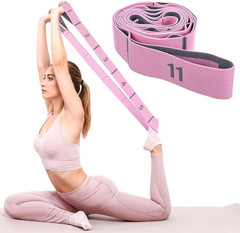 Stretch Straps with 11 Loops, Elastic Yoga Straps for Stretching Equipment, Yoga