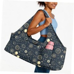 Women’s Yoga Bag with Yoga Mat Carrier – Large Mat Pocket Fitness Sun and Moon