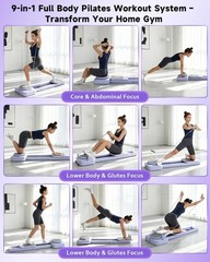Pilates Board Foldable Portable Reformer 2026 9 in 1 Sculpting
