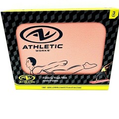 Athletic Works Folding Yoga Mat with Poses Pink 3mm Fitness Yoga Mat NEW