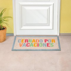 – Cerrado por vacaciones Coconut Fiber Doormat with Non Slip PVC Underlay…
