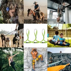 18MM Nylon Climbing Sling Runner 23KN CE2008/EN566 Rock Green|60cm/24inch|3PCS