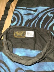 Ancient Circles Draw String Yoga Mat Bag Blue Tie Dye Shoulder Strap