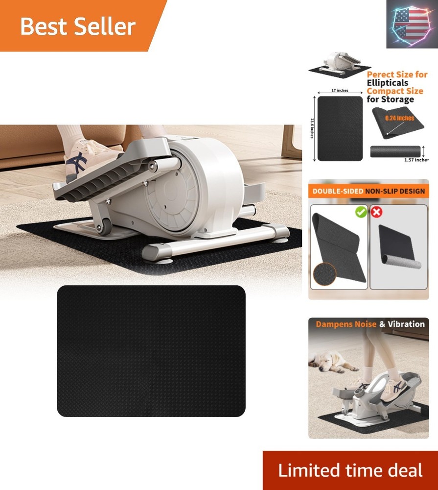 Double-Sided Non-Slip Workout Mat for Elliptical Machine, 23.6″ x 17″ Stepper…