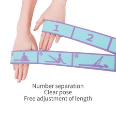 9 Loops Elastic Yoga Strap – Adjustable Stretching Band for Physical Therapy,…