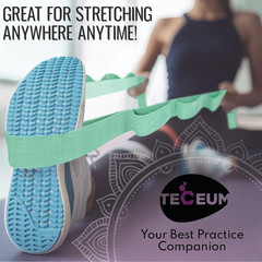 Stretching Strap for Yoga & Physical Therapy – 10 Loops – Non-Elastic Leg Stretc
