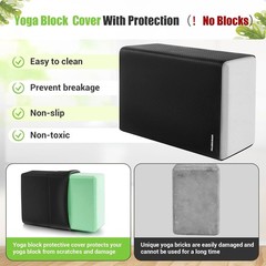 2pk Paleclouds Yoga Block Protective Cover Perfect for 3 in, Blocks Black New