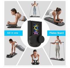 Pilates Reformer Board 7-in-1 Portable Foldable Home Workout Pilates Machine