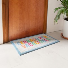 – Cerrado por vacaciones Coconut Fiber Doormat with Non Slip PVC Underlay…