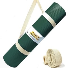 Exercise Yoga Mats Thick w/Carry Strap – Gym Pilates Meditation Fitness
