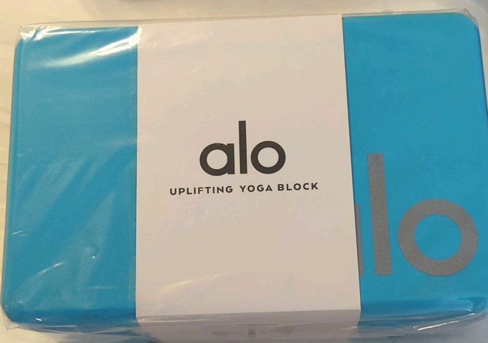Alo Uplifting Yoga Block Blue – Unisex Adults Yoga Block for Yoga Practice