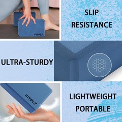 Yoga Blocks 2 Pack – Non-Slip Yoga Brick & Foam Blocks Yoga Set, High-Density…