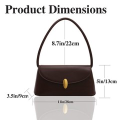 Retro Shoulder Bag for Women, Leather Small Tote Handbag Hobo Cute Clutch Sho…