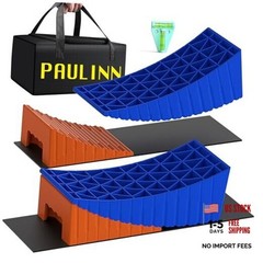 RV Camper Levelers, 2 Packs RV Leveling Blocks Heavy Duty & Blue-Orange