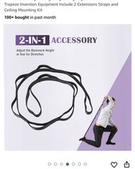 Trapeze Inversion Equipment Include 2 Extensions Straps and Ceiling Mounting