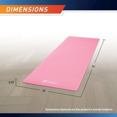 Circuit Fitness Non-Slip Yoga Mat in Sakura Pink – Lightweight & Portable