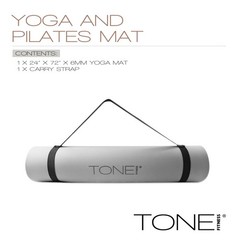 Yoga Mat 1/4″ Thick Non Slip Exercise & Pilates Mat for Home Workouts with Ca…